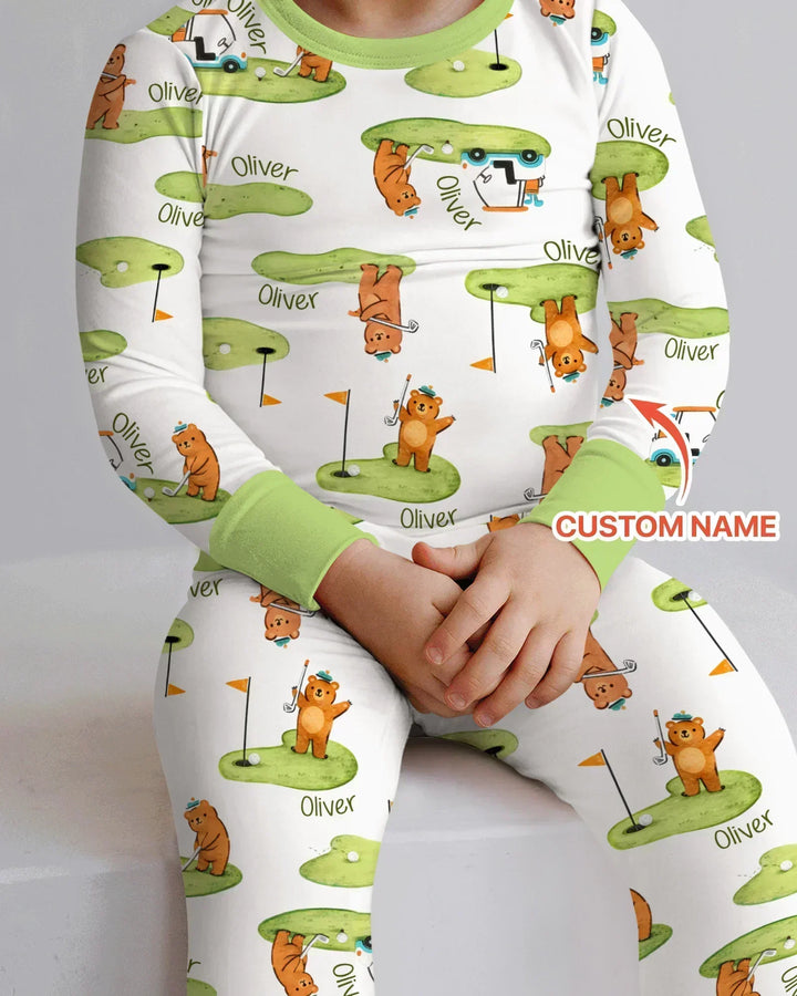 Zweiteiliges Langarm-Pyjama-Set mit Sommerfrüchten
