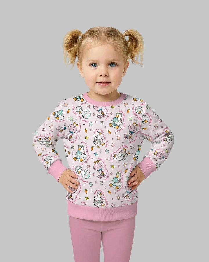 Oster-Gans-Bambus-Rundhals-Sweatshirt