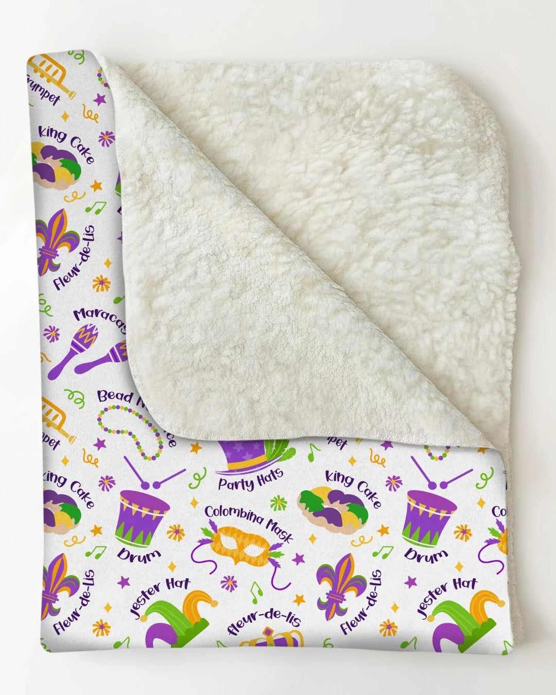 Mardi Gras Family Matching Bamboo Blanket