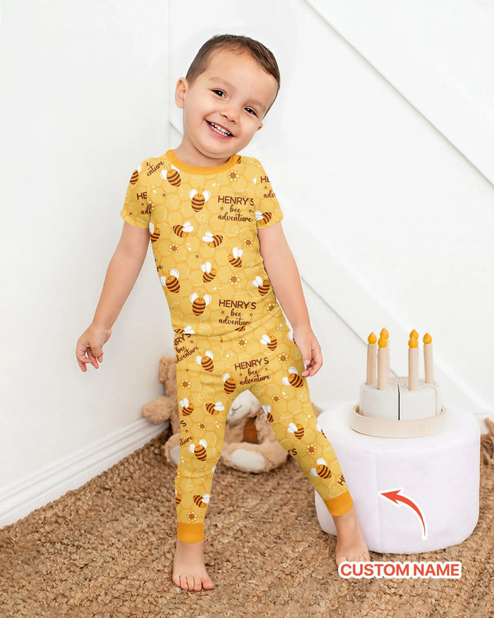 Zweiteiliges, kurzärmliges Pyjama-Set mit Marienkäfern