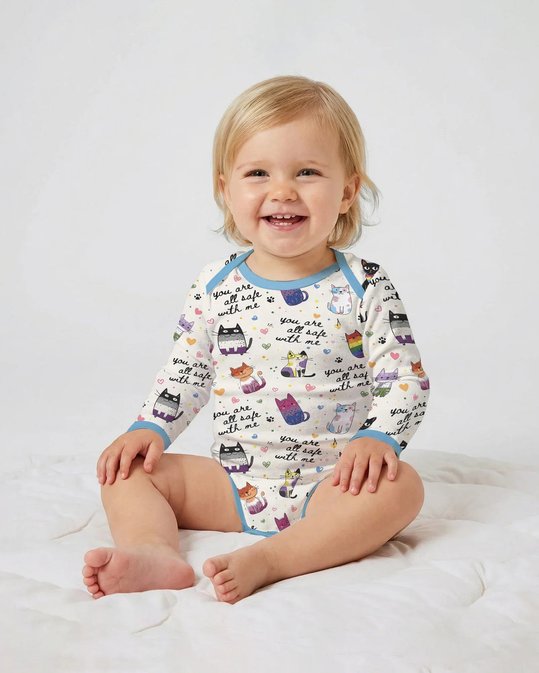 Gerippte Babykleidung mit individuellem Foto - Weich &amp; Skizzenhaft