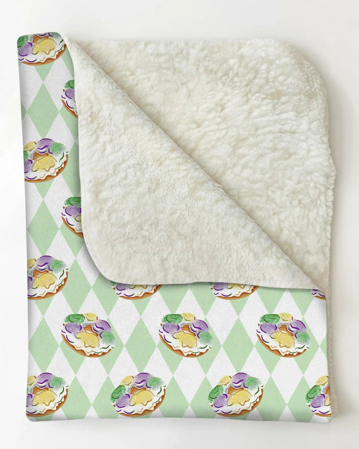 Mardi Gras Donut Bamboo Blanket