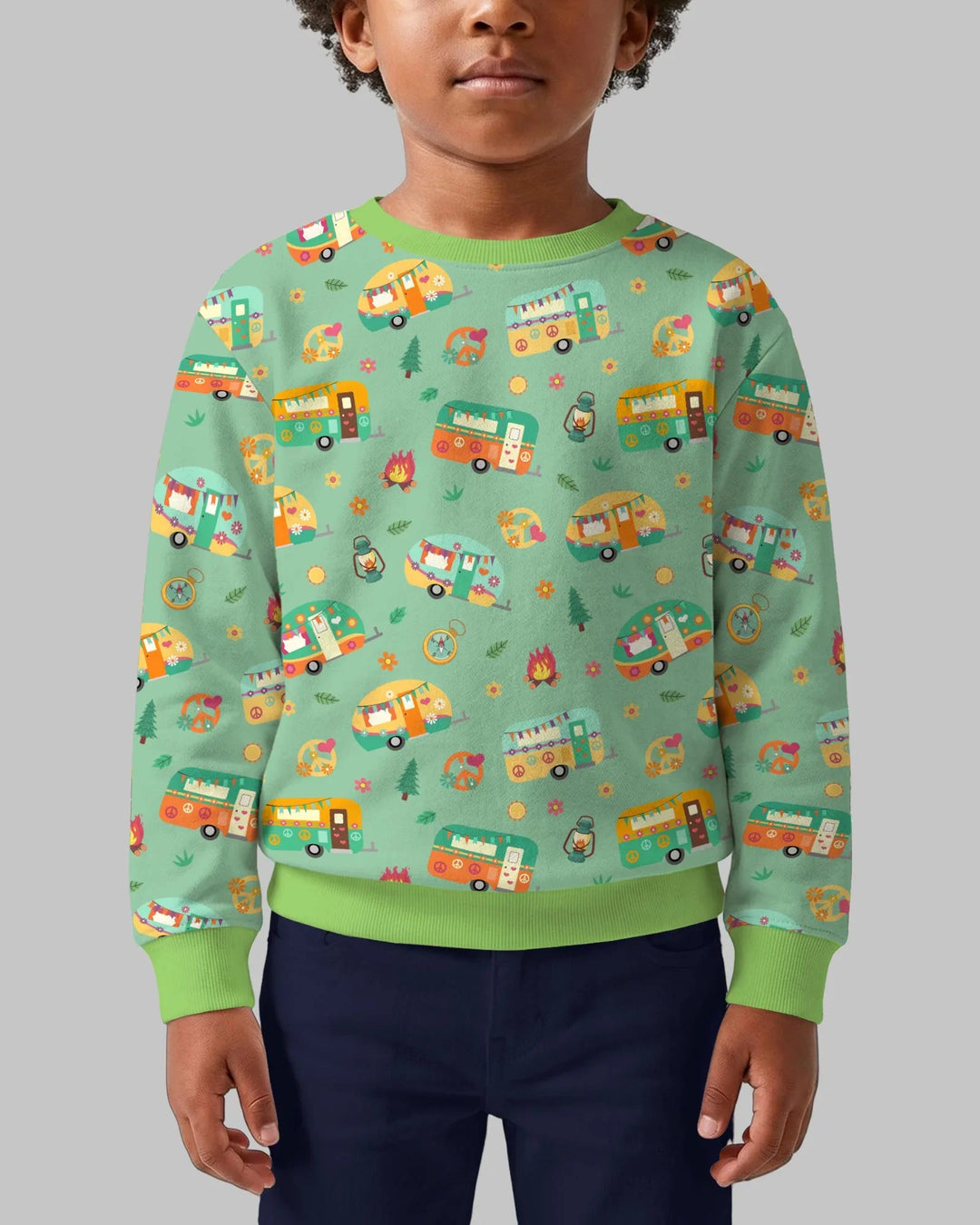 Happy Little Camper Bamboo Crewneck Sweatshirt