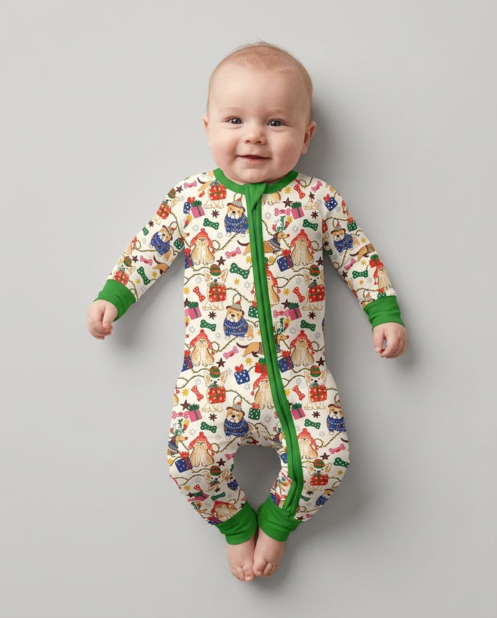Jolly Christmas Pup Bamboo Convertible Zippy