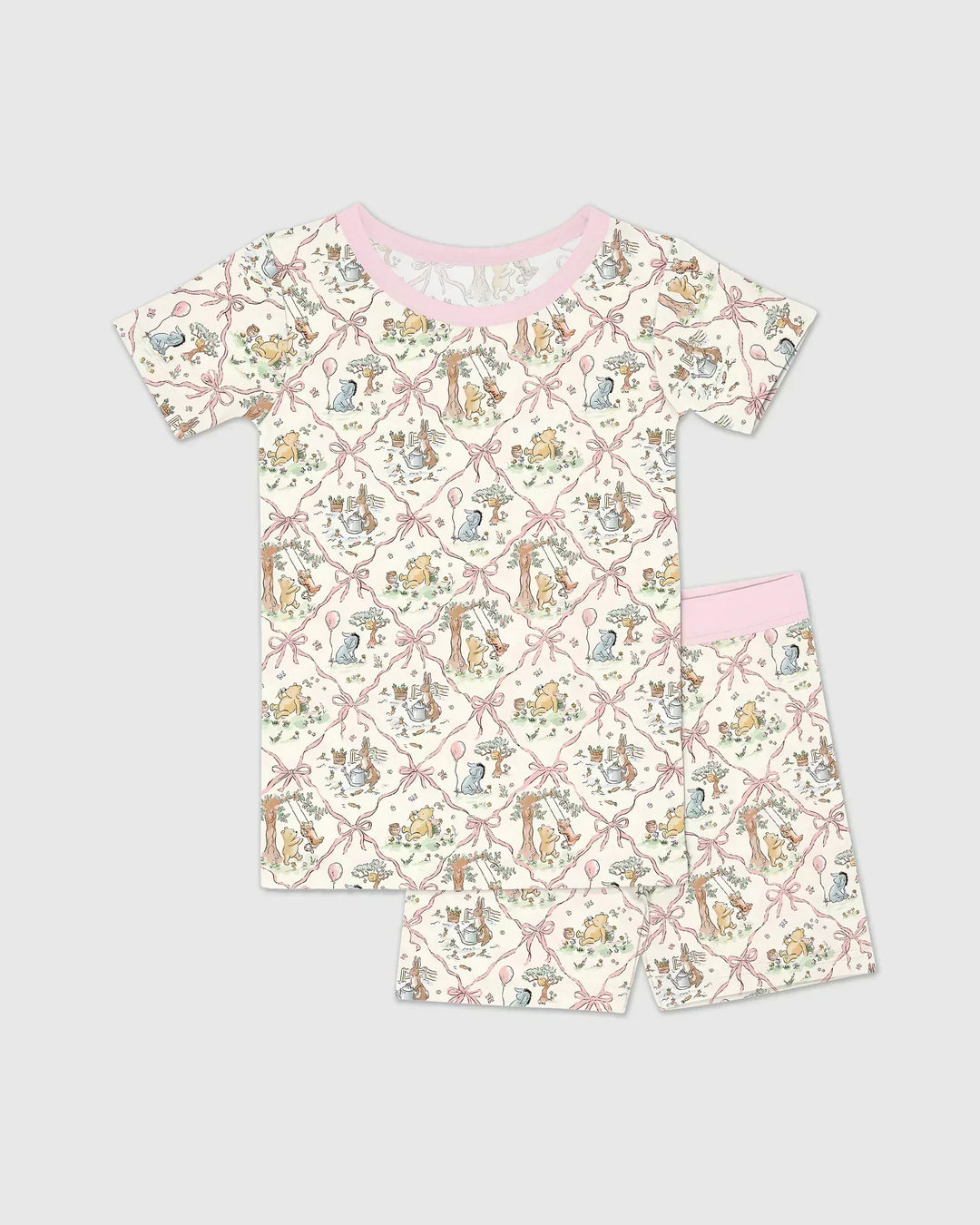 Template Zweiteiliges Pyjama-Set mit kurzen Ärmeln und Shorts