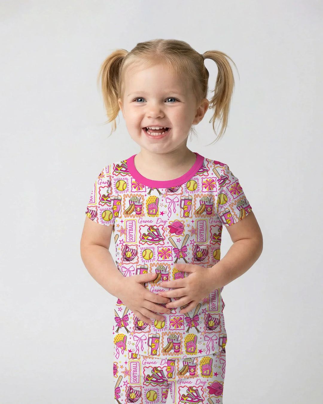 Zweiteiliges, kurzärmliges Pyjama-Set mit Marienkäfern