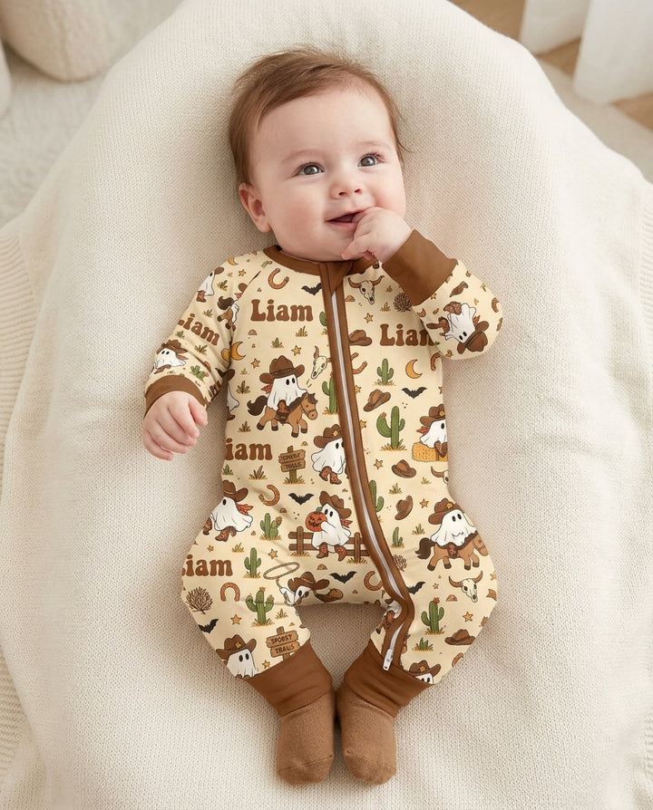 Cowboy Ghost Western Halloween Bamboo Convertible Zippy