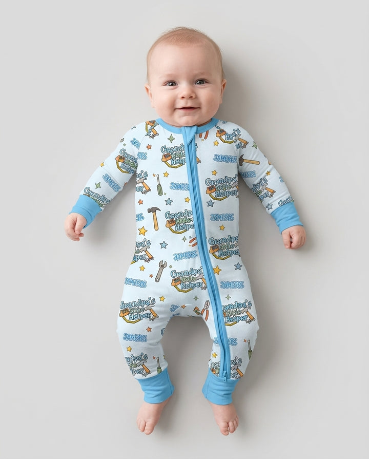 Personalized Grandpa’s Little Helper Bamboo Convertible Zippy
