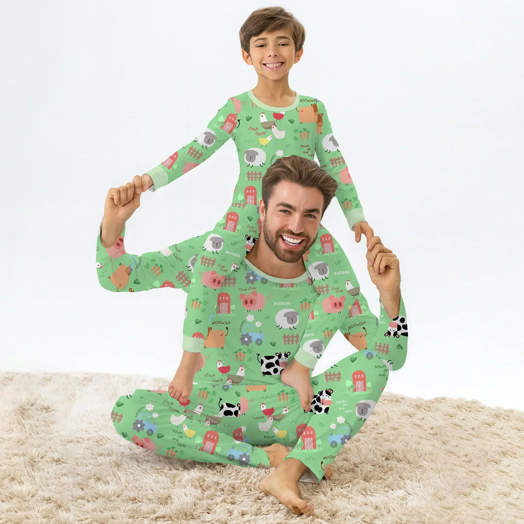 Farm Yard Bamboo Men's Pajama Set