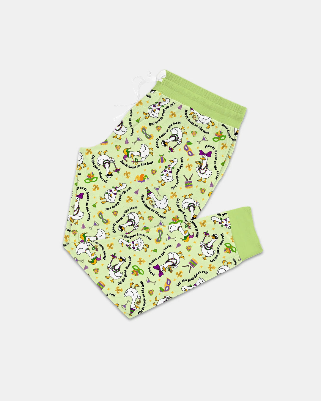 Mardi Gras Alberne Gans Damen Pyjama-Set aus Bambus