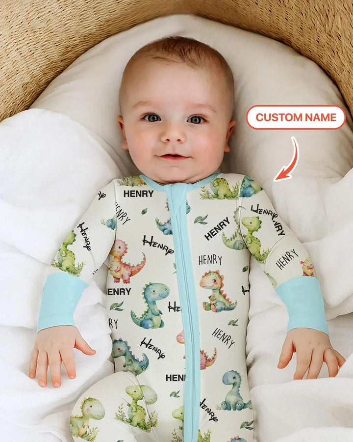 Dinosaur Custom Name Bamboo Convertible Zippy