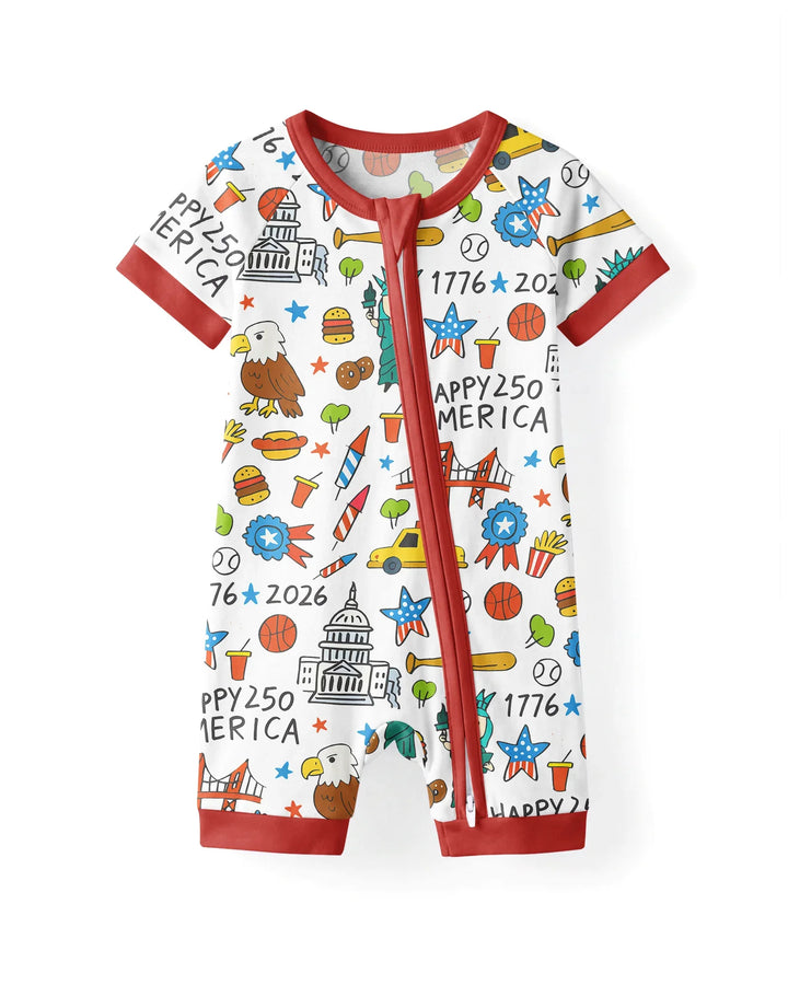 Happy 250 America 7626 Bamboo Shorty Zippy