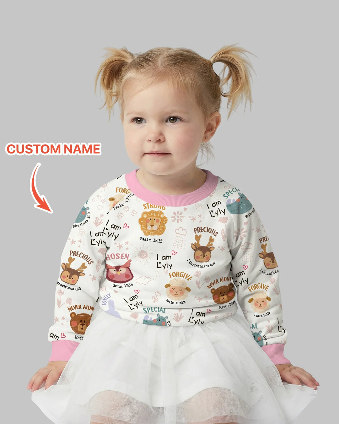 God’s Little Zoo Personalisierbares Bambus Crewneck Sweatshirt