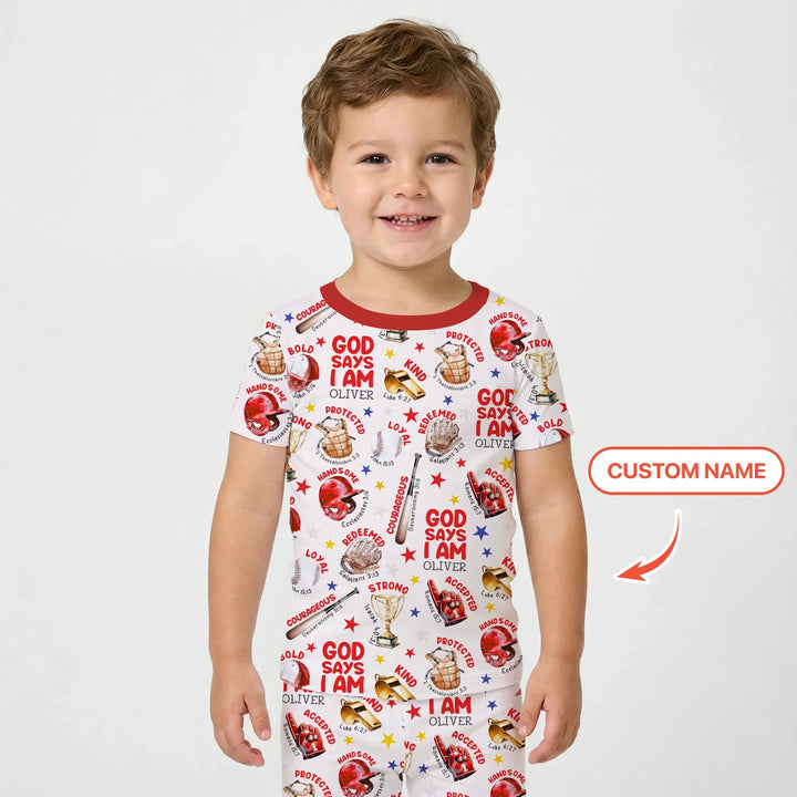 Zweiteiliges, kurzärmliges Pyjama-Set mit Marienkäfern