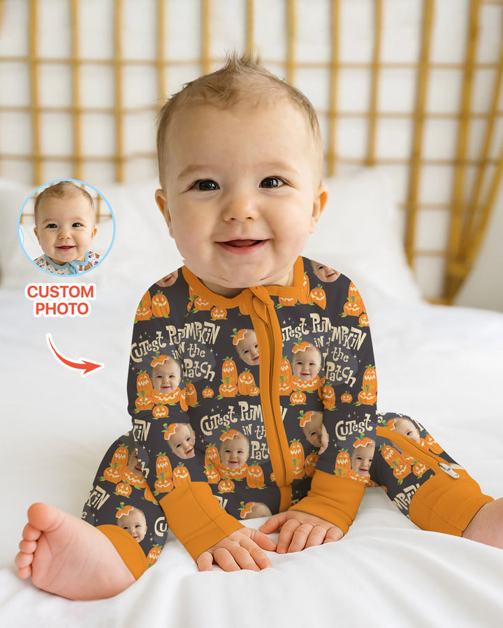 Gerippte Babykleidung mit individuellem Foto - Weich &amp; Skizzenhaft