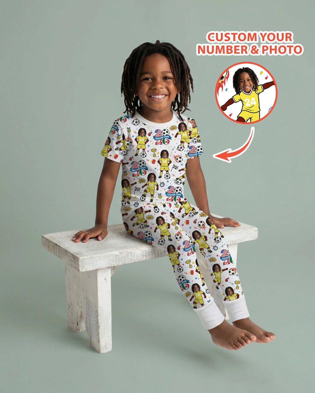Zweiteiliges, kurzärmliges Pyjama-Set mit Marienkäfern