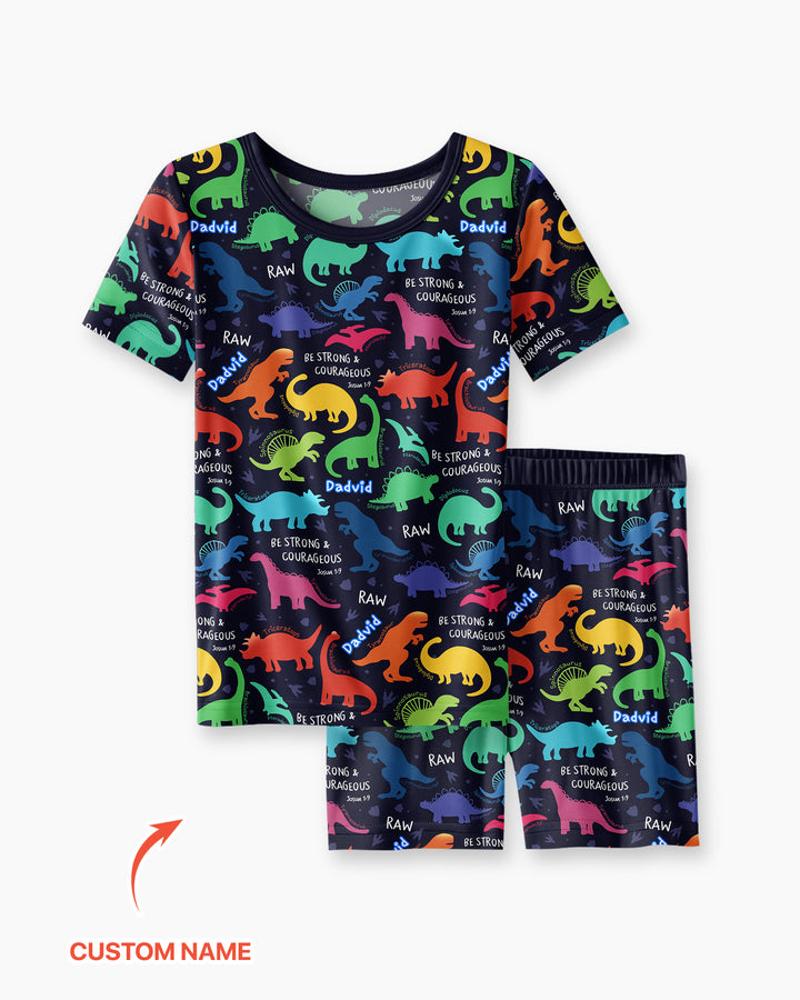 Schlafanzug-Set zweiteilig, kurze Ärmel, kurze Hose, Bambus