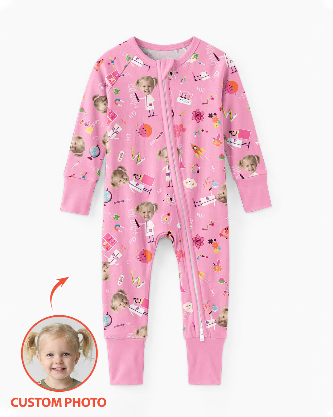 Gerippte Babykleidung mit individuellem Foto - Weich &amp; Skizzenhaft