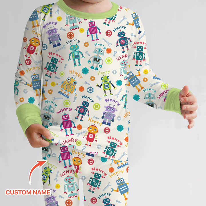Zweiteiliges Langarm-Pyjama-Set mit Sommerfrüchten