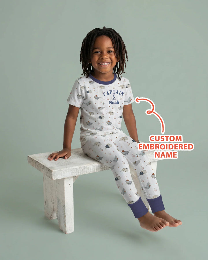 Zweiteiliges, kurzärmliges Pyjama-Set mit Marienkäfern