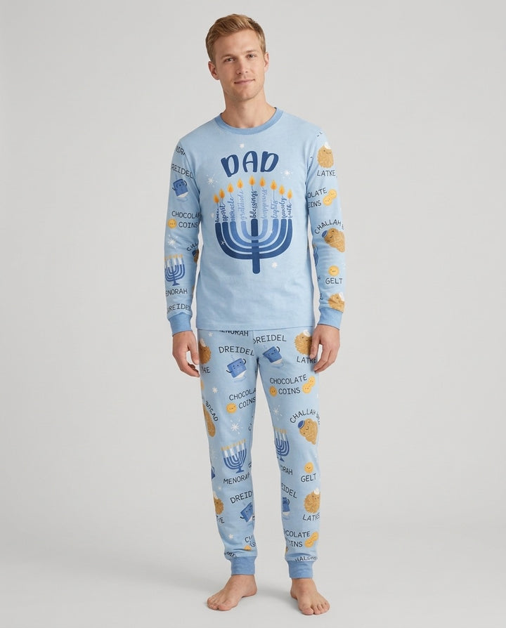 Hanukkah Family Matching  Bamboo Men's Pajama Set