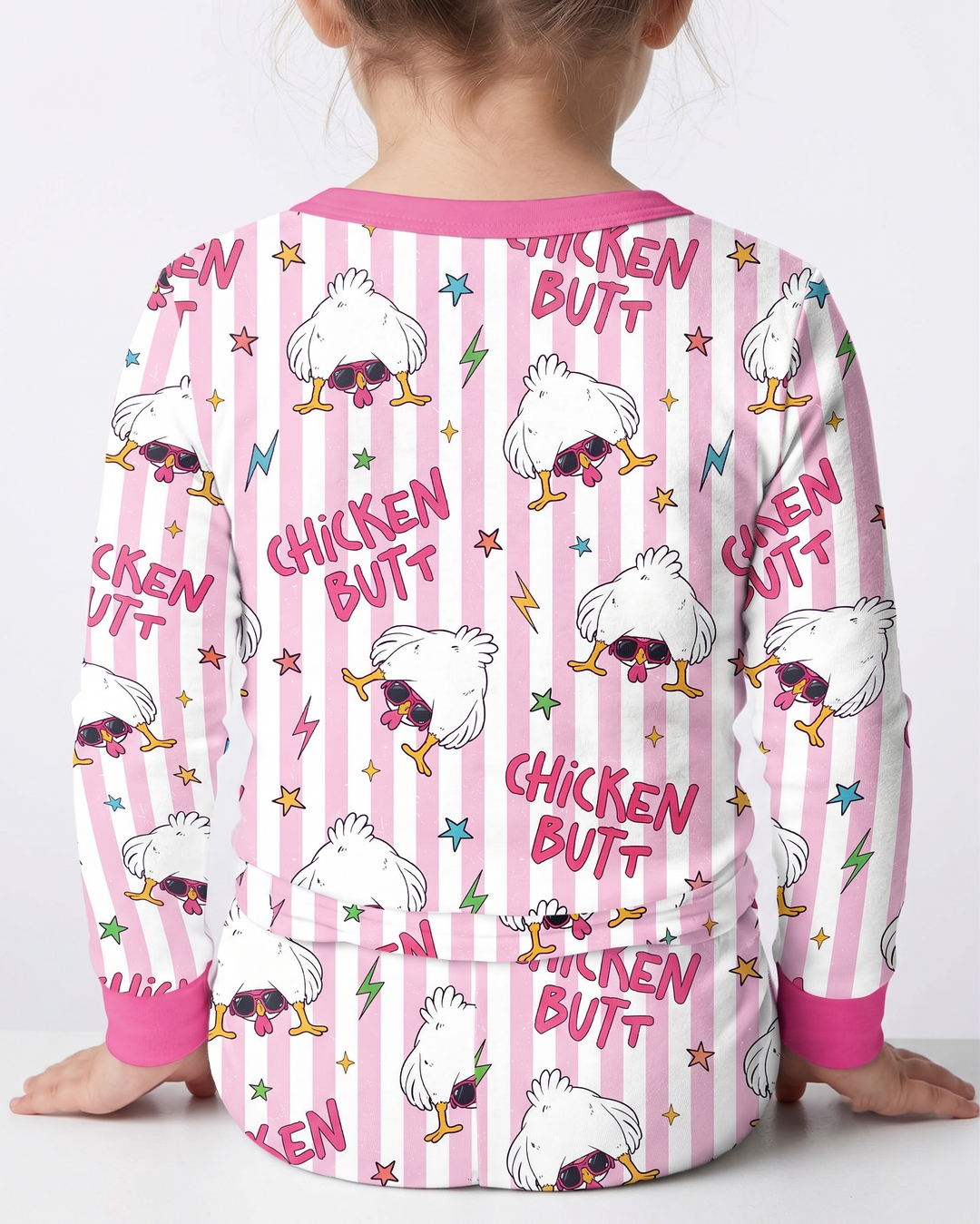 Guess What? Chicken Butt! Bamboo Two Piece Long Sleeve Pajama Set