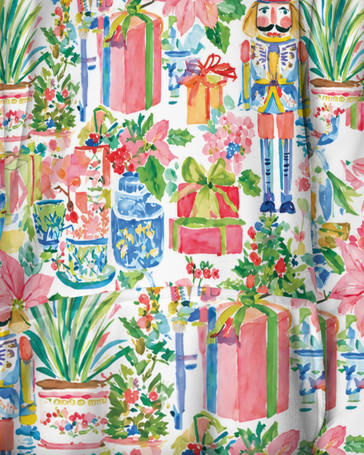 Watercolor Nutcracker Holiday Blanket Hoodie