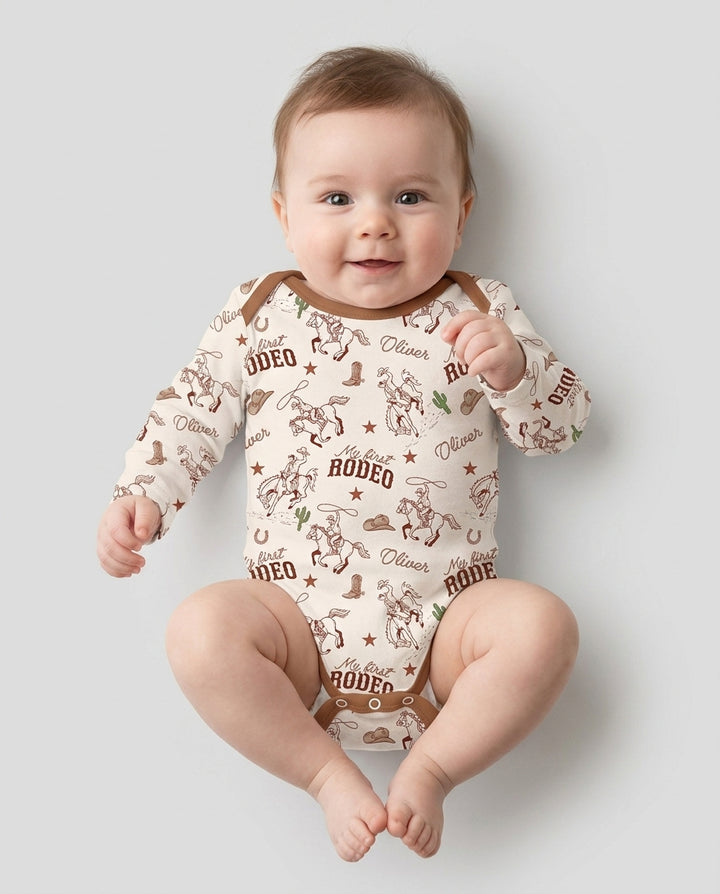Gerippte Babykleidung mit individuellem Foto - Weich &amp; Skizzenhaft