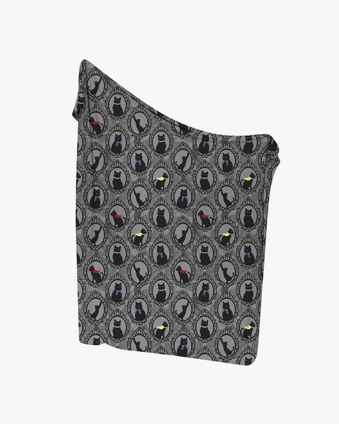 Midnight Cat Parade swaddle blanket