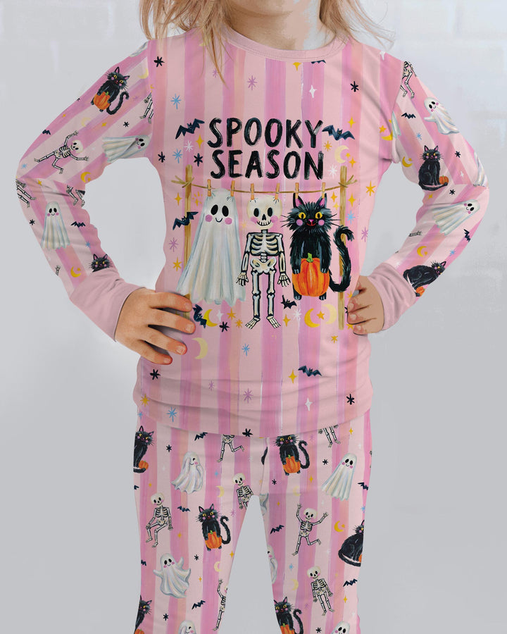 Spooky Season Kids Bamboo Two Piece Long Sleeve Pajama Set