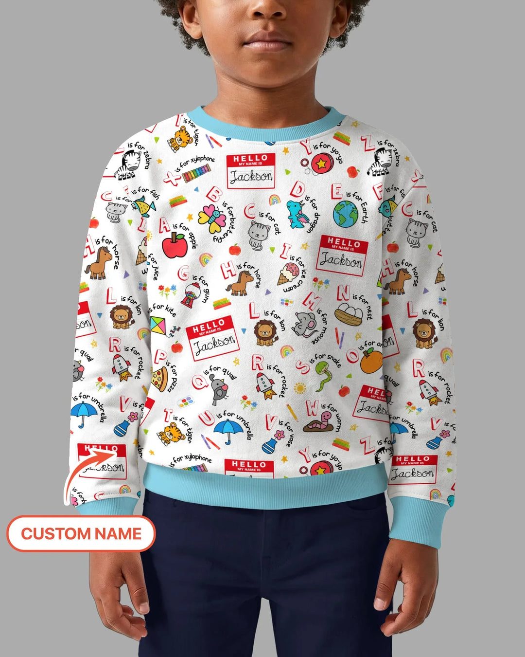 Custom Template Bambus-Rundhals-Sweatshirt