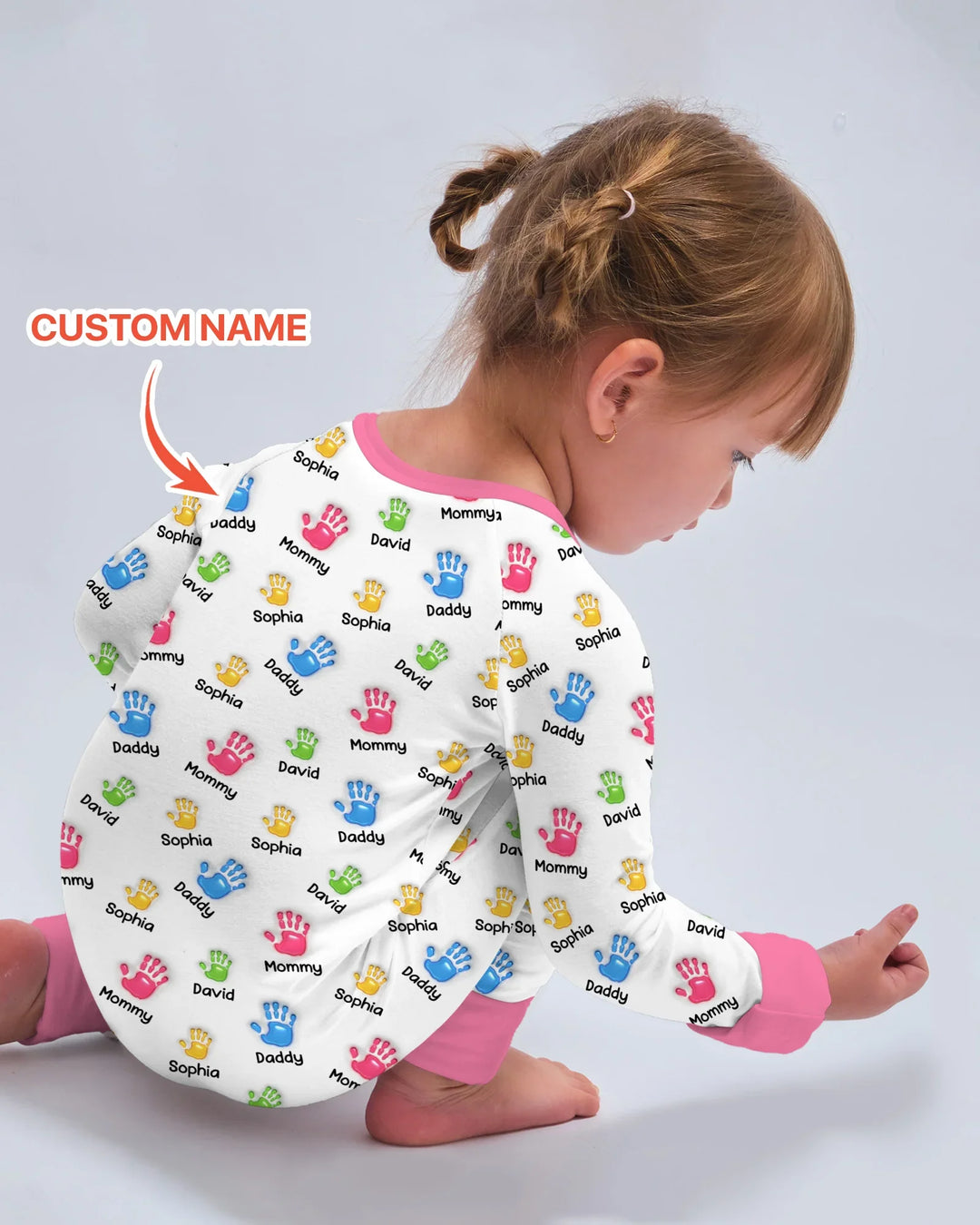 First Mother Day - Handprints Bamboo Convertible Zippy