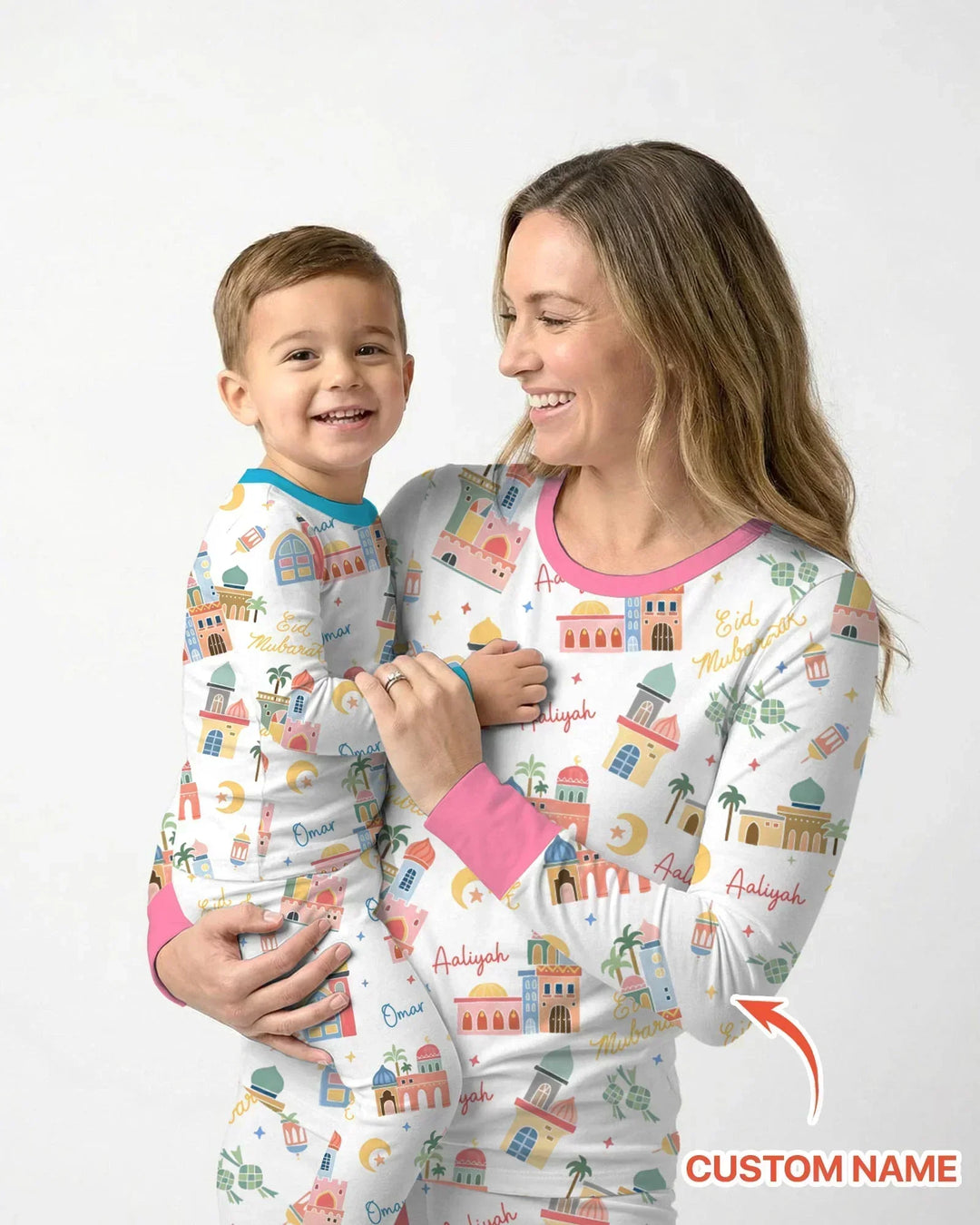 Eid Mubarak Personalisierter Bambus Damen Pyjama-Set