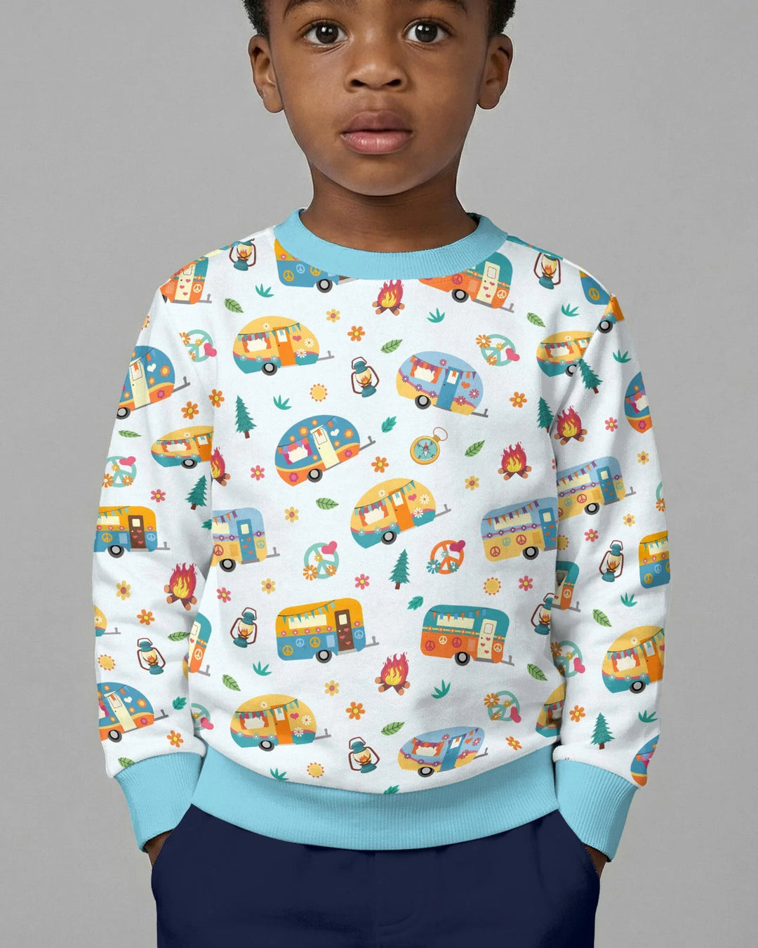 Happy Little Camper Bamboo Crewneck Sweatshirt