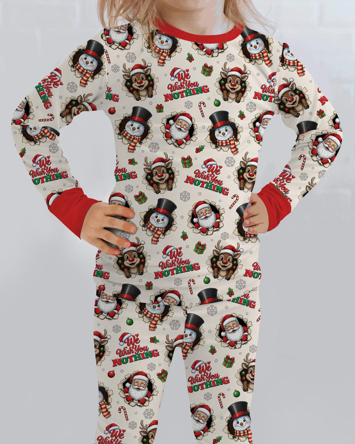 Funny Butt Christmas Squad Bamboo Two Piece Long Sleeve Pajama Set
