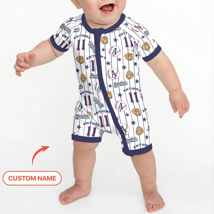 Custom Name Baseball Time Bamboo Shorty Zippy
