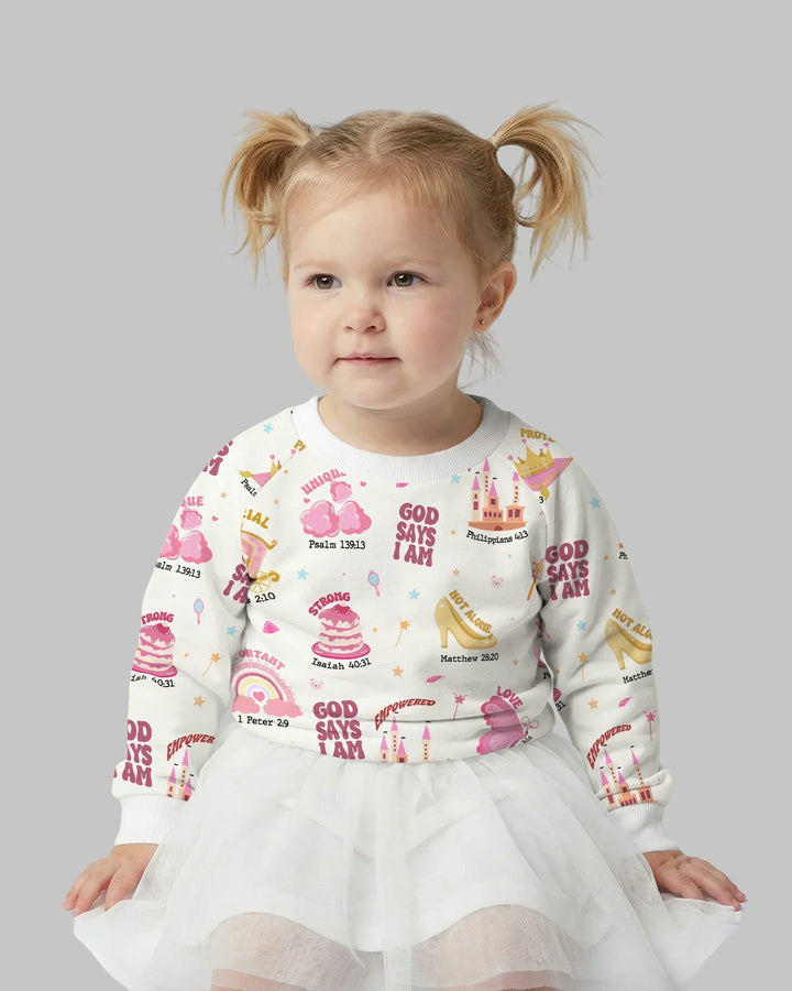 God Says I Am Girl Bambus-Rundhals-Sweatshirt