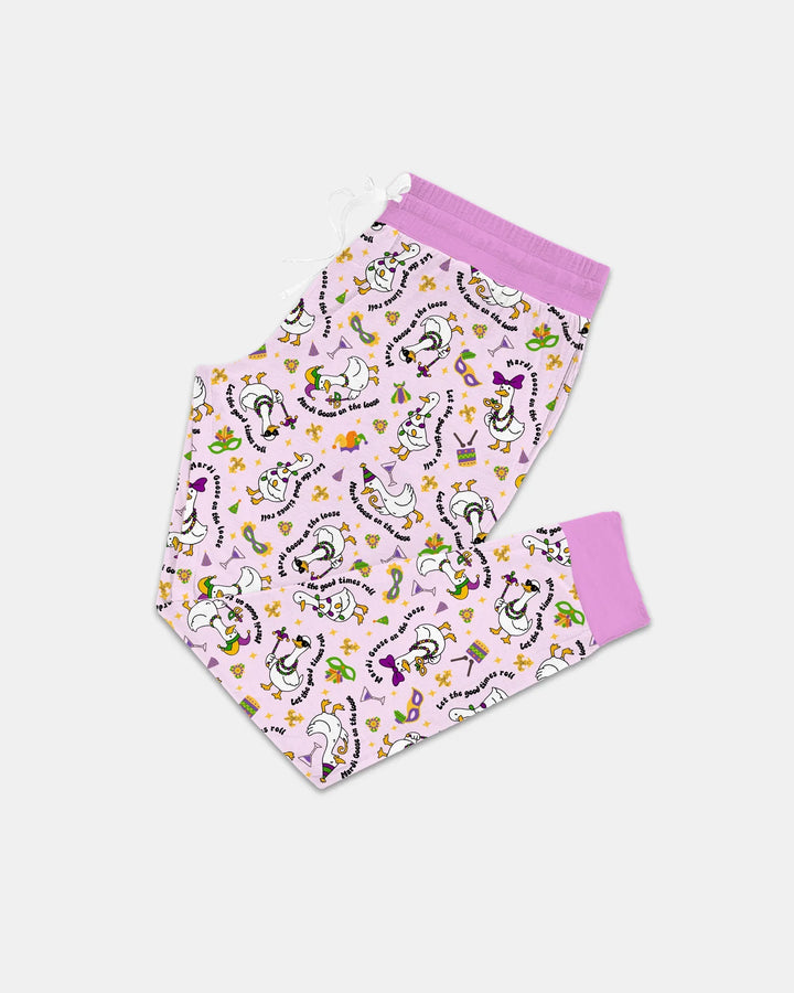 Mardi Gras Alberne Gans Damen Pyjama-Set aus Bambus