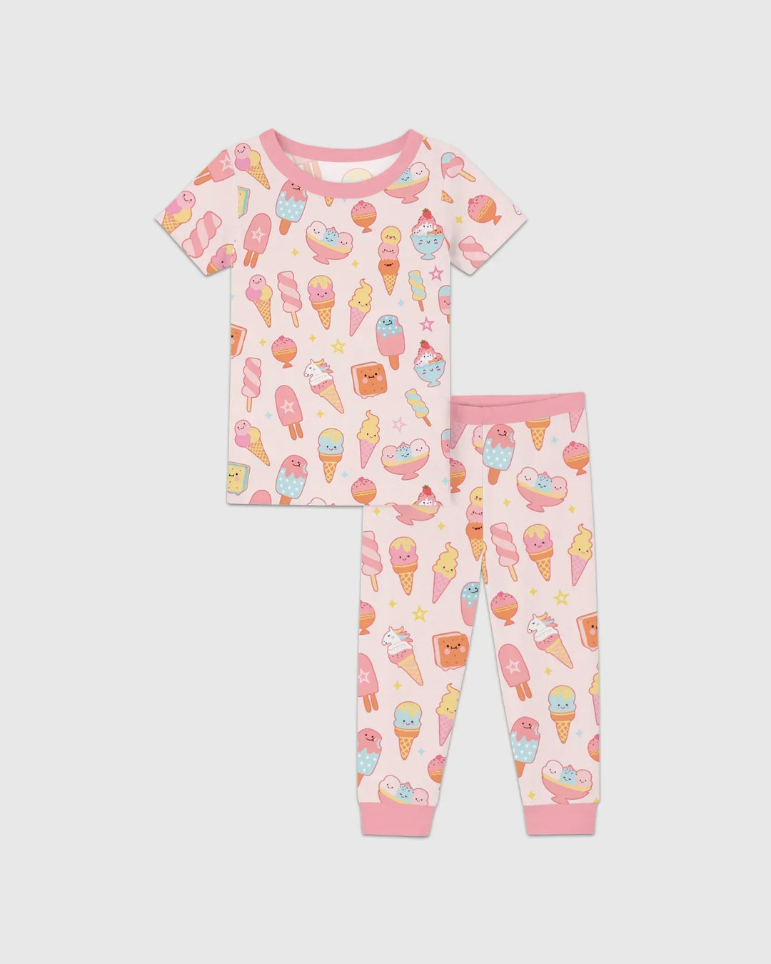 American Ice cream Bamboo Two Piece Short Sleeve Pajama Set