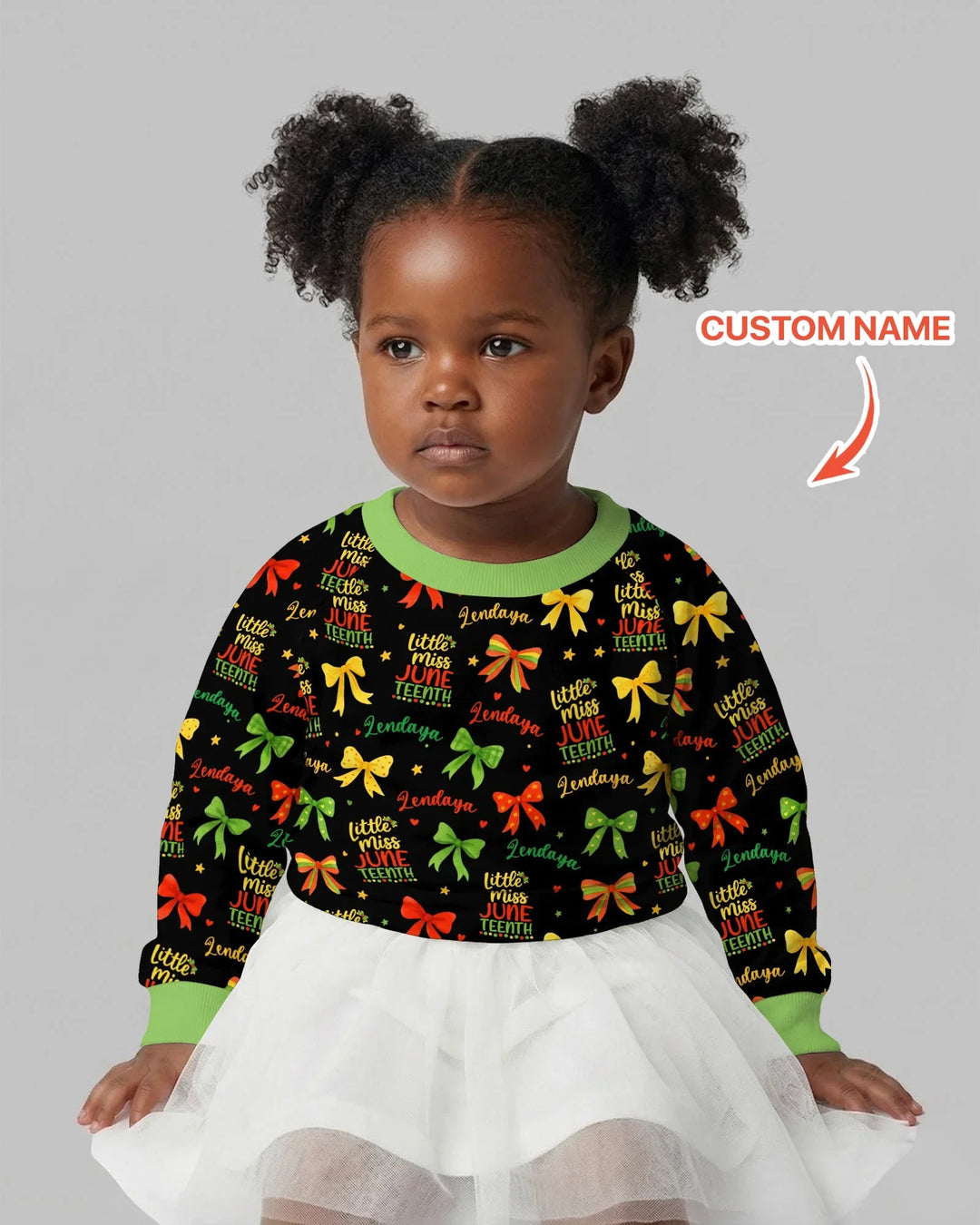 Little Miss Juneteenth Bambus-Sweatshirt mit Rundhalsausschnitt