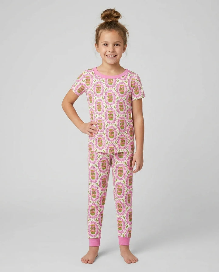 Zweiteiliges, kurzärmliges Pyjama-Set mit Marienkäfern