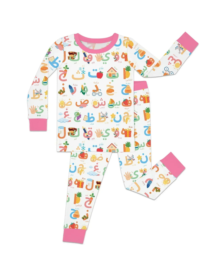 Zweiteiliges Langarm-Pyjama-Set mit Sommerfrüchten