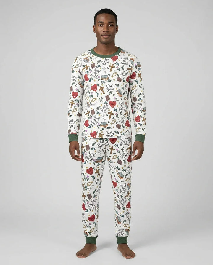 Love Jesus God Is Good Bamboo Men's Pajama Set