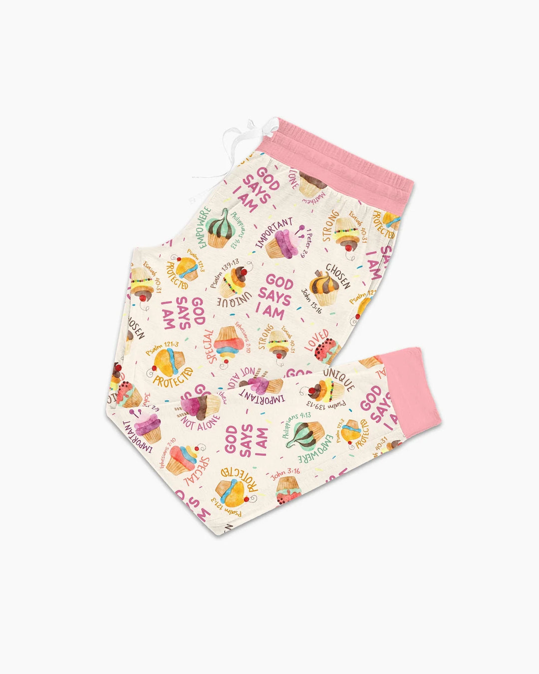 Niedliches Cupcake-Gott-sagt-ich-bin-Bambus-Damen-Pyjama-Set