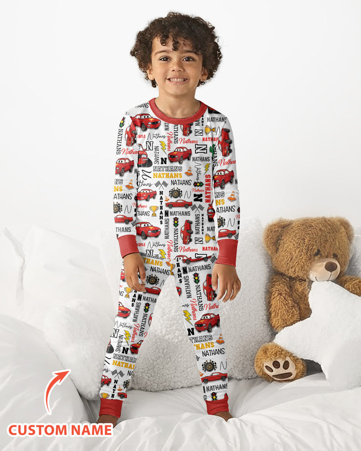 Fast Car Bamboo Two Piece Long Sleeve Pajama Set