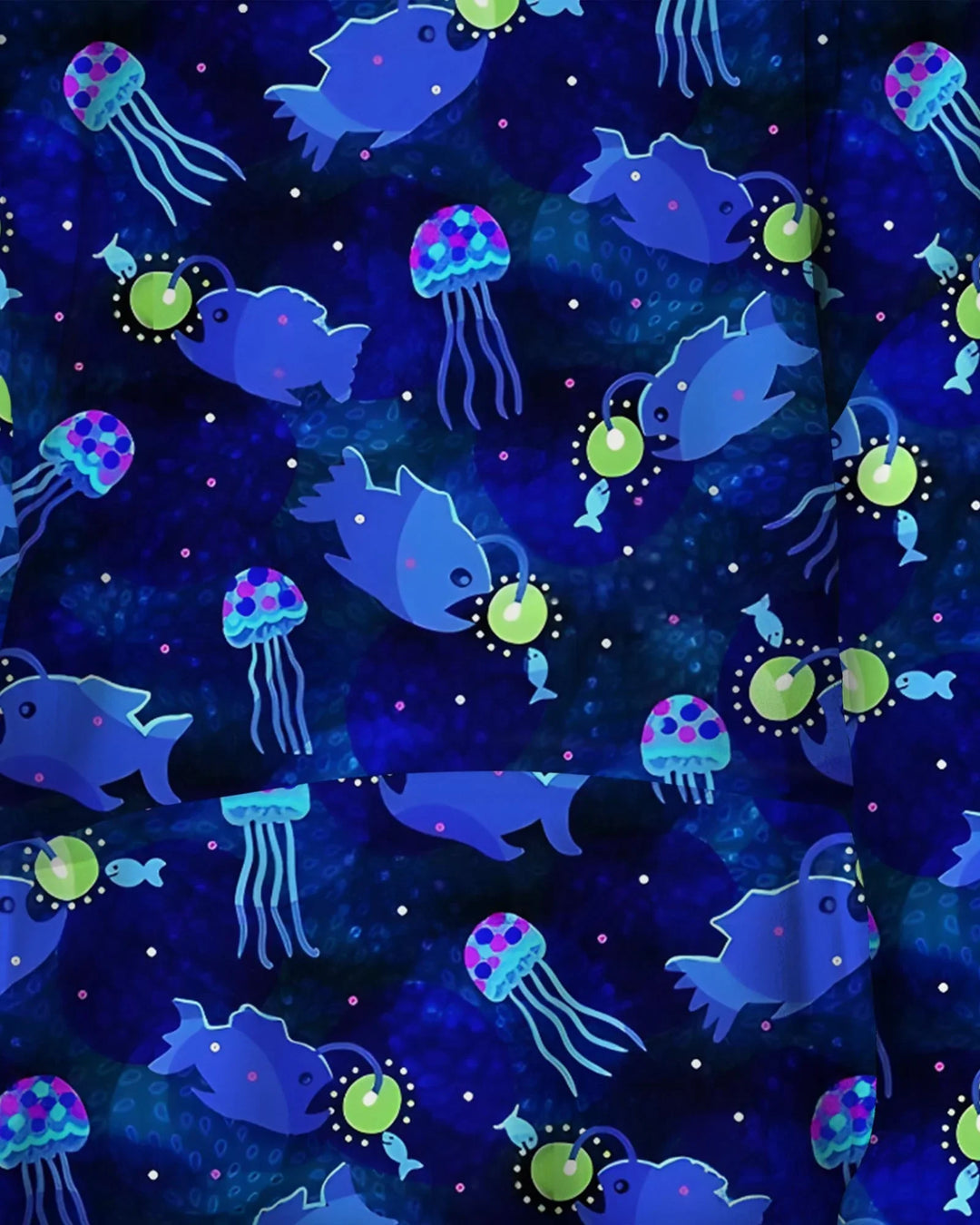 Happy Glow Fish Tragbare Bambus-Decken-Kapuzenjacke