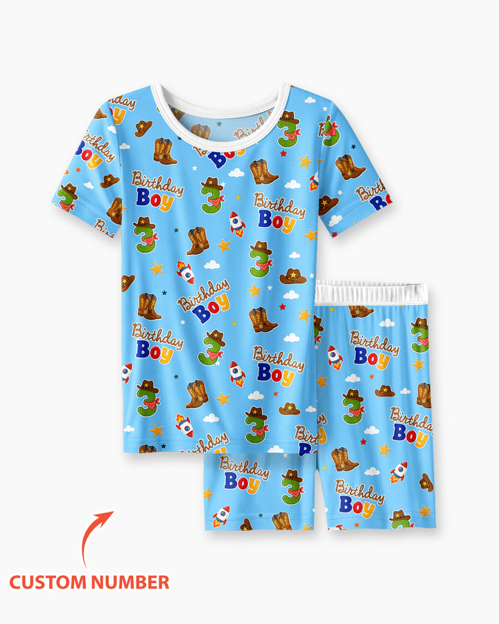 Schlafanzug-Set zweiteilig, kurze Ärmel, kurze Hose, Bambus
