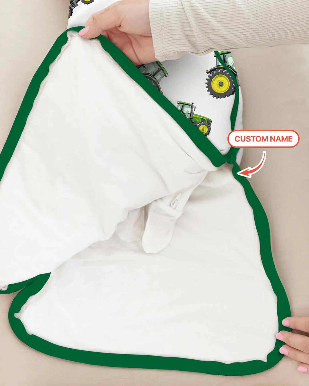 Schlafsack aus Bambus-Musselin – personalisierbar