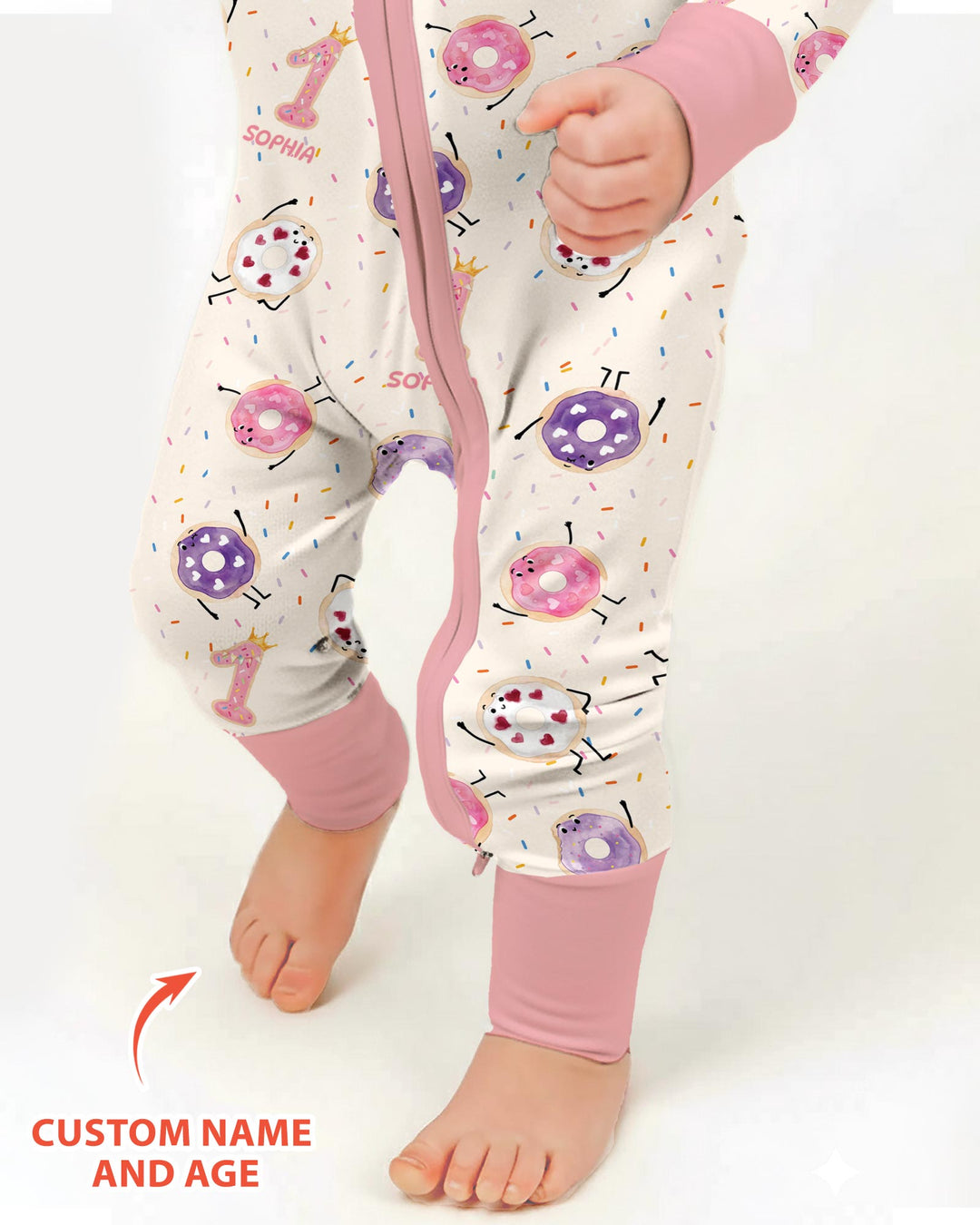 Custom Birthday Donut Bamboo Convertible Zippy
