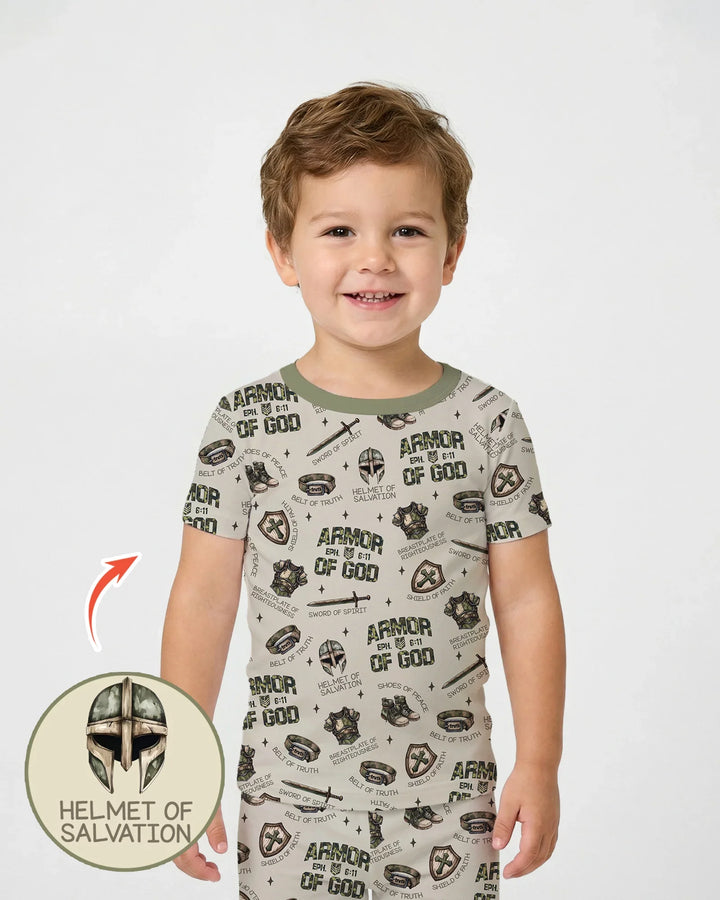 Zweiteiliges, kurzärmliges Pyjama-Set mit Marienkäfern